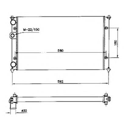 Radiador de esfriamento de motor 58197 NRF