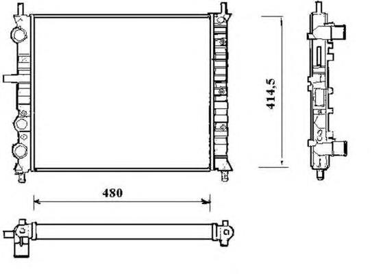 Radiador de esfriamento de motor 58191 NRF