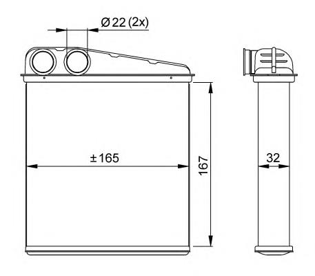 AH16000S Mahle Original radiador de forno (de aquecedor)