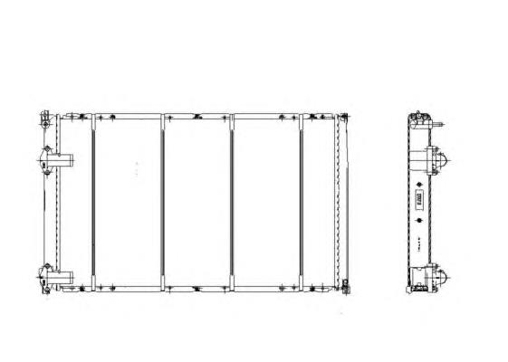 58214 NRF radiador de esfriamento de motor