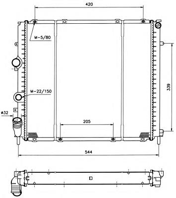 58209 NRF radiador de esfriamento de motor