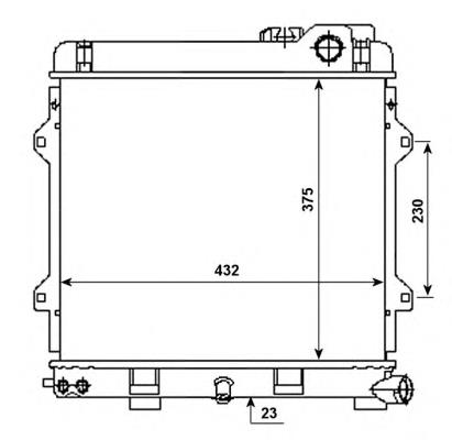 Radiador de esfriamento de motor 53980 NRF