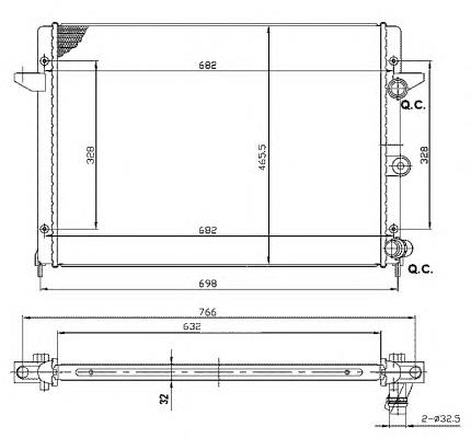 1108999 Ford radiador de esfriamento de motor