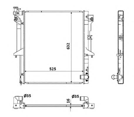 53907 NRF radiador de esfriamento de motor