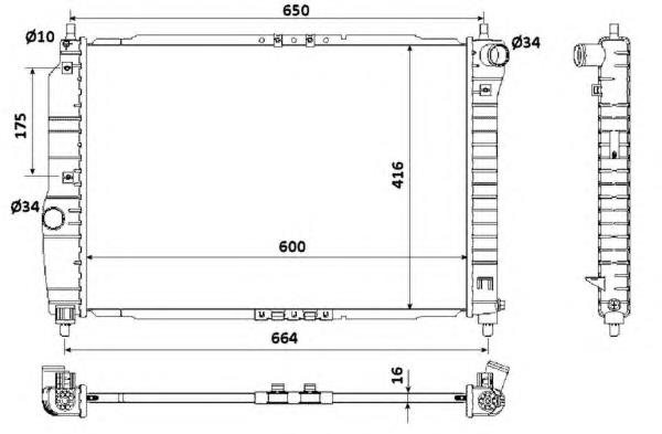 53902 NRF radiador de esfriamento de motor