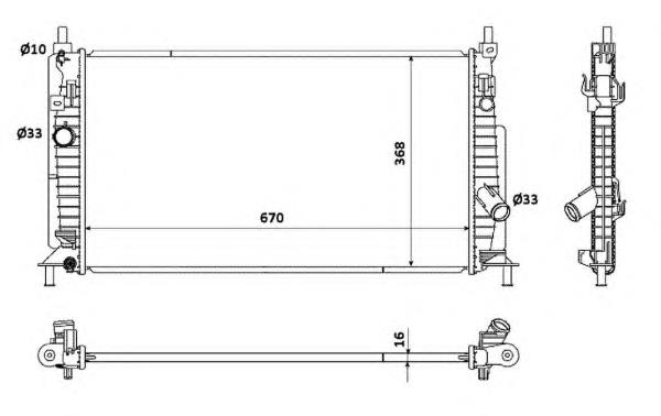 LF8M1520YD Market (OEM) radiador de esfriamento de motor