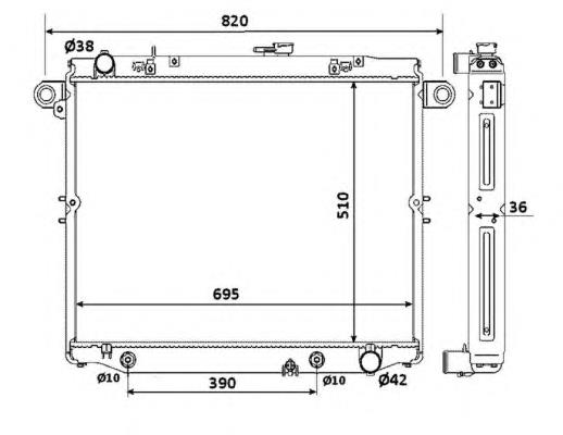 1640017390 Toyota radiador de esfriamento de motor