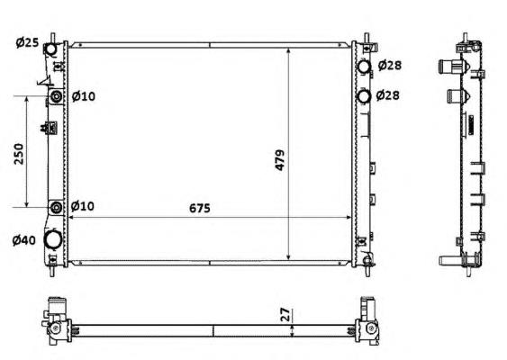 CU2846 Spectra Premium radiador de esfriamento de motor