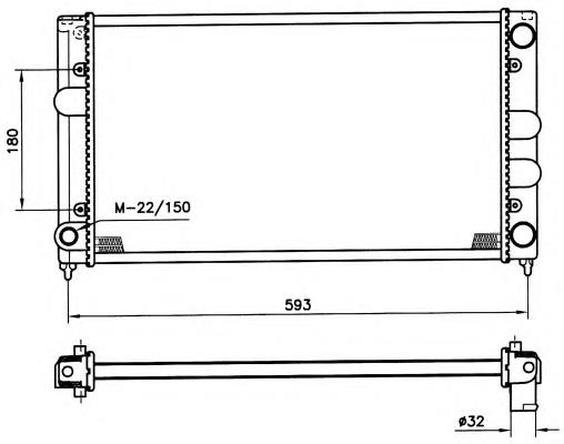 539501 NRF radiador de esfriamento de motor