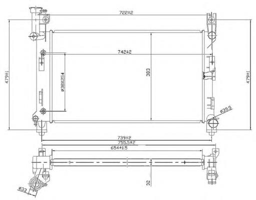 53952 NRF radiador de esfriamento de motor