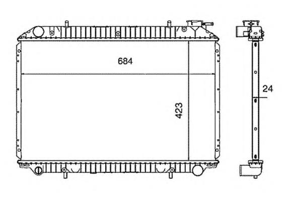 214109C100 Nissan radiador de esfriamento de motor