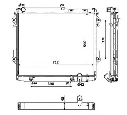 T156A181 NPS radiador de esfriamento de motor