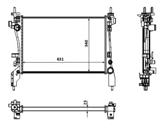 26A59AV AVA radiador de esfriamento de motor