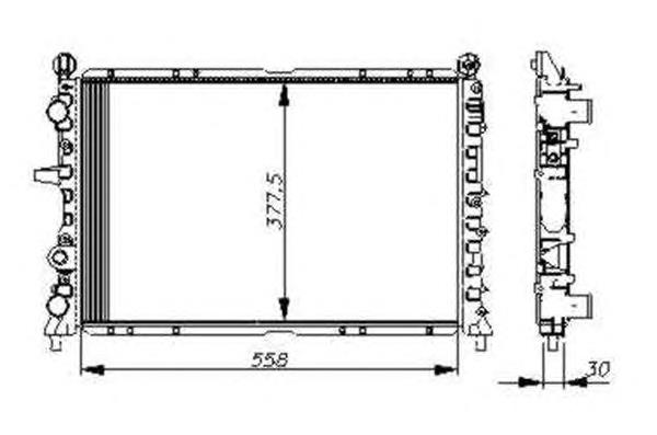 Radiador de esfriamento de motor 54502 NRF