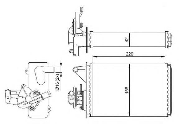 54281 NRF radiador de forno (de aquecedor)