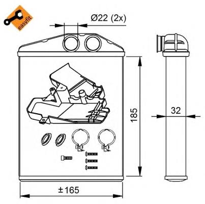 54275 NRF radiador de forno (de aquecedor)