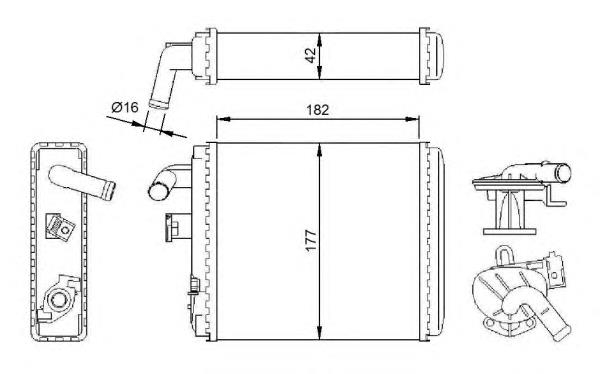 54282 NRF radiador de forno (de aquecedor)