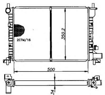 54670 NRF radiador de esfriamento de motor