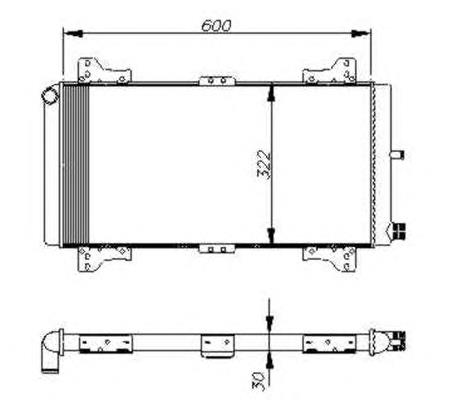 Radiador de esfriamento de motor 54611 NRF