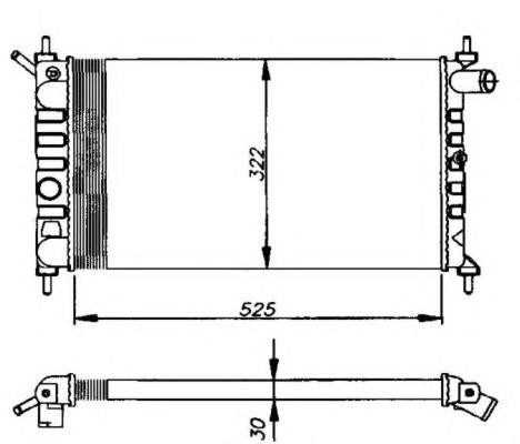 54627 NRF radiador de esfriamento de motor