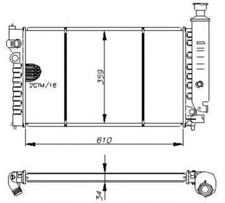 Radiador de esfriamento de motor 54635 NRF