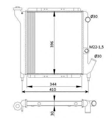 54641 NRF radiador de esfriamento de motor