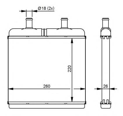 54214 NRF radiador de forno (de aquecedor)