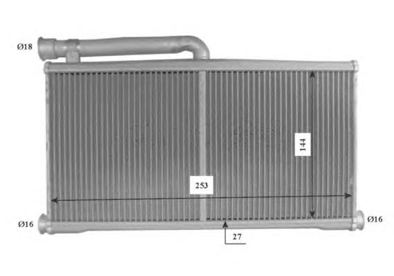 Radiador de forno (de aquecedor) 54206 NRF