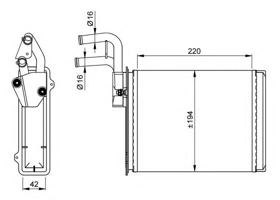 54225 NRF radiador de forno (de aquecedor)