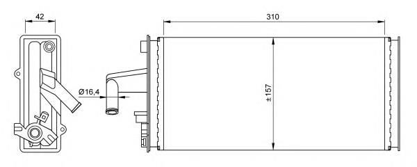 Radiador de forno (de aquecedor) 54259 NRF