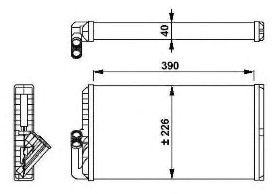 Radiador de forno (de aquecedor) 54256 NRF