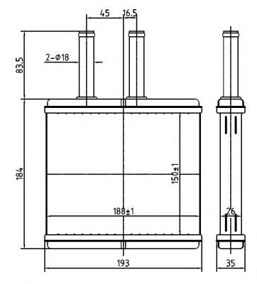 Radiador de forno (de aquecedor) 54269 NRF