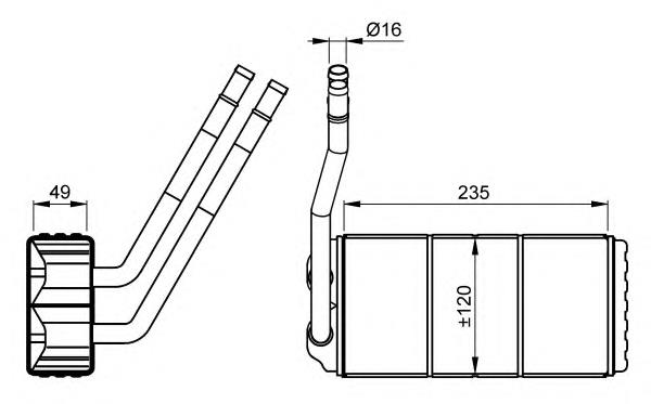 Radiador de forno (de aquecedor) para Land Rover Freelander (LN)