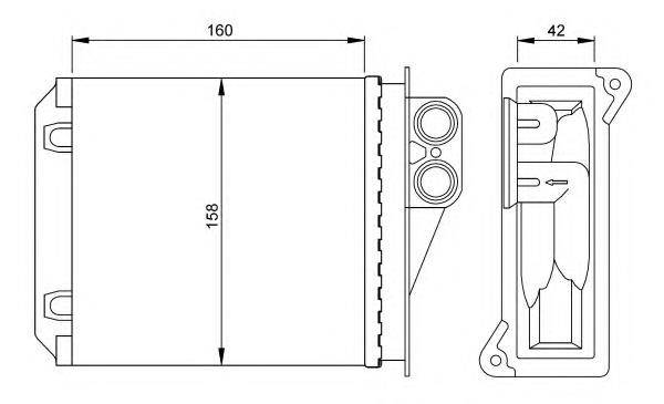 54236 NRF radiador traseiro de forno (de aquecedor)