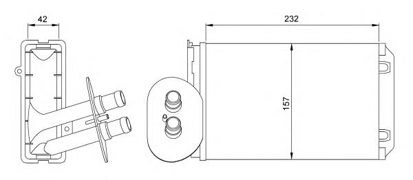 54247 NRF radiador de forno (de aquecedor)