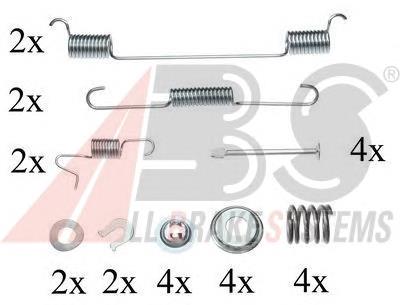 Установочный комплект задних барабанных колодок ABS 0818Q цена, от 14.68 USD