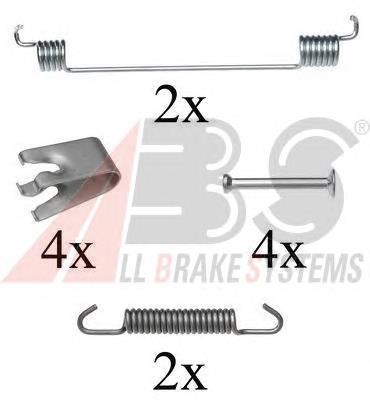 Установочный комплект задних барабанных колодок ABS 0794Q цена, от 6.86 USD