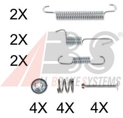 0894Q ABS kit de montagem das sapatas traseiras de tambor