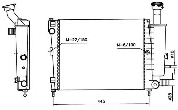 Radiador de esfriamento de motor 58789 NRF