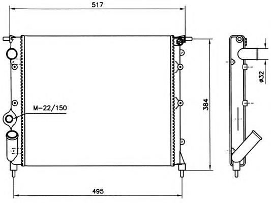 58786 NRF radiador de esfriamento de motor