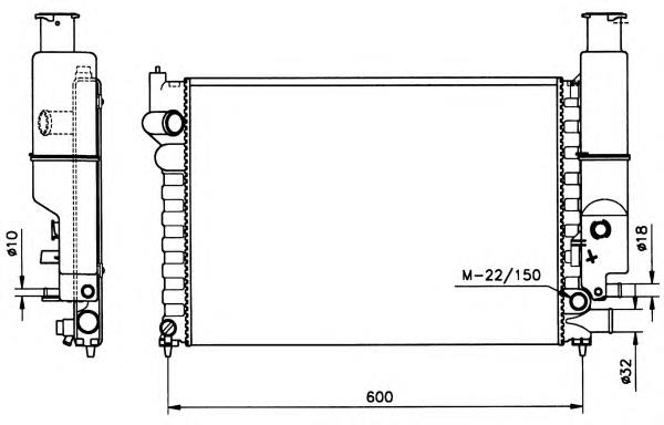 Radiador de esfriamento de motor 58802 NRF