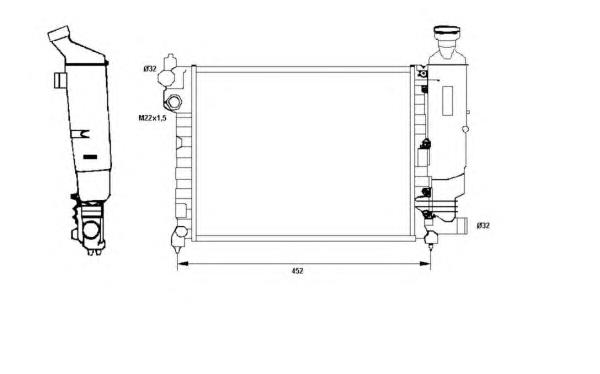 58807 NRF radiador de esfriamento de motor