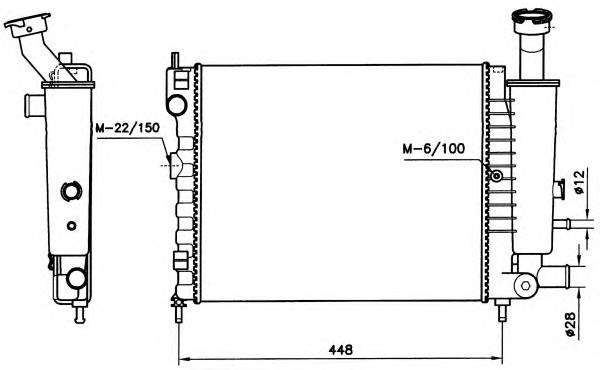 Radiador de esfriamento de motor 58736 NRF