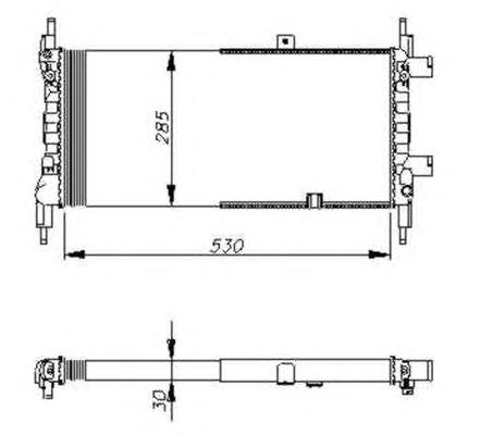 Radiador de esfriamento de motor 58720 NRF