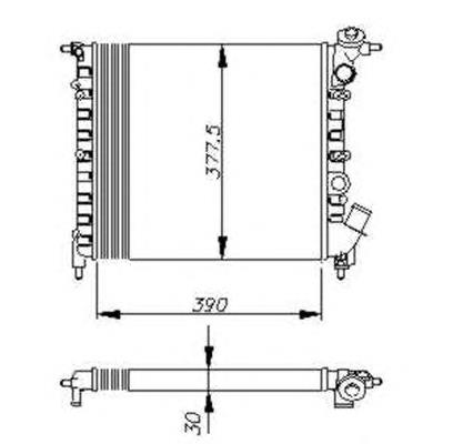 58771 NRF radiador de esfriamento de motor