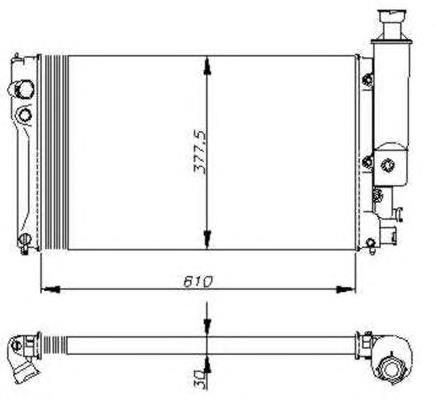 58889 NRF radiador de esfriamento de motor