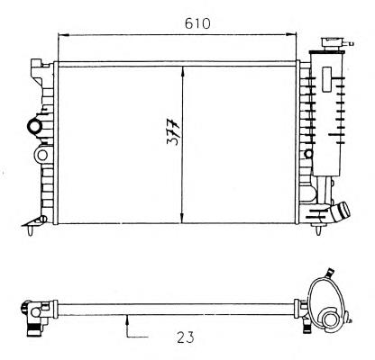 Radiador de esfriamento de motor 58916 NRF