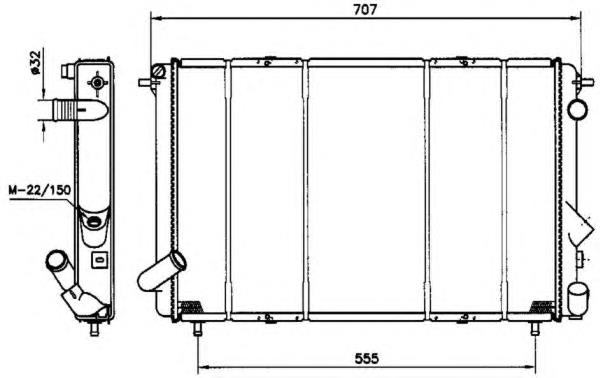 Radiador de esfriamento de motor 58902 NRF