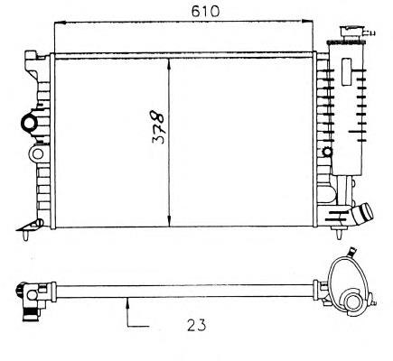 Radiador de esfriamento de motor 58913 NRF