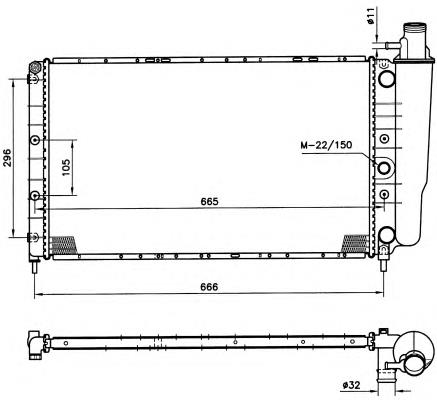 Radiador de esfriamento de motor 58830 NRF